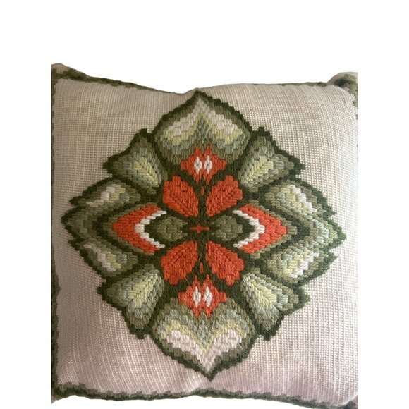 Bucilla Seashell Handmade Needlepoint Pillow - Picture 5 of 7